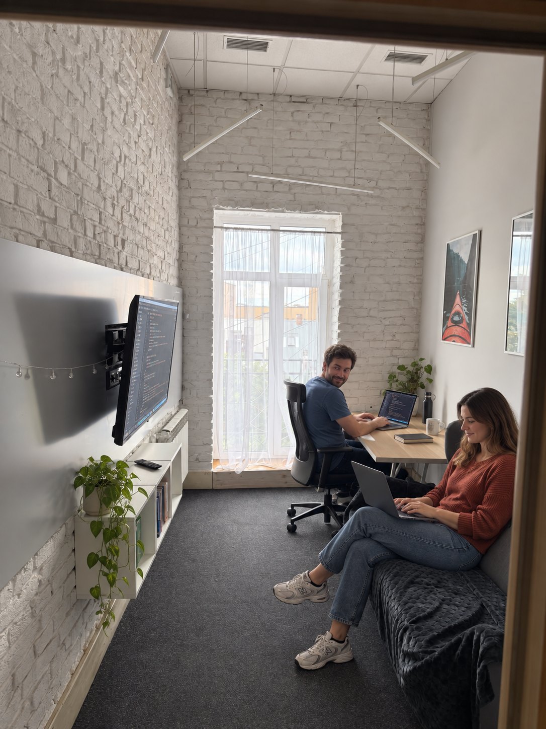 Colleagues working together in the Talentbyte Lviv office