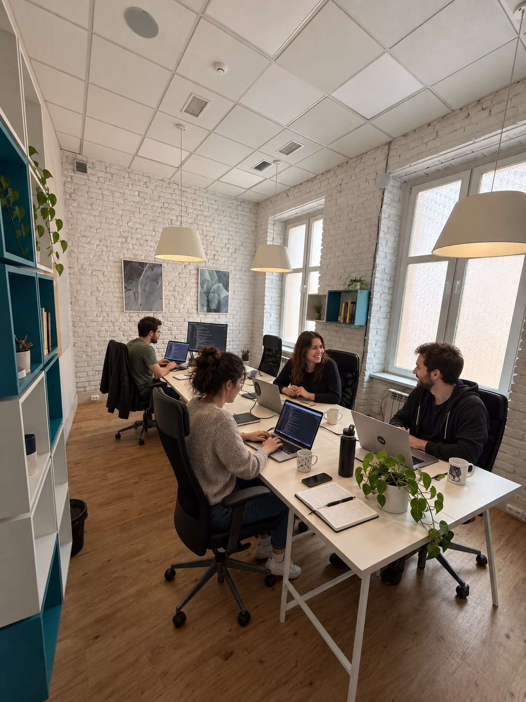 Engineers collaborating in the Talentbyte Lviv development hub